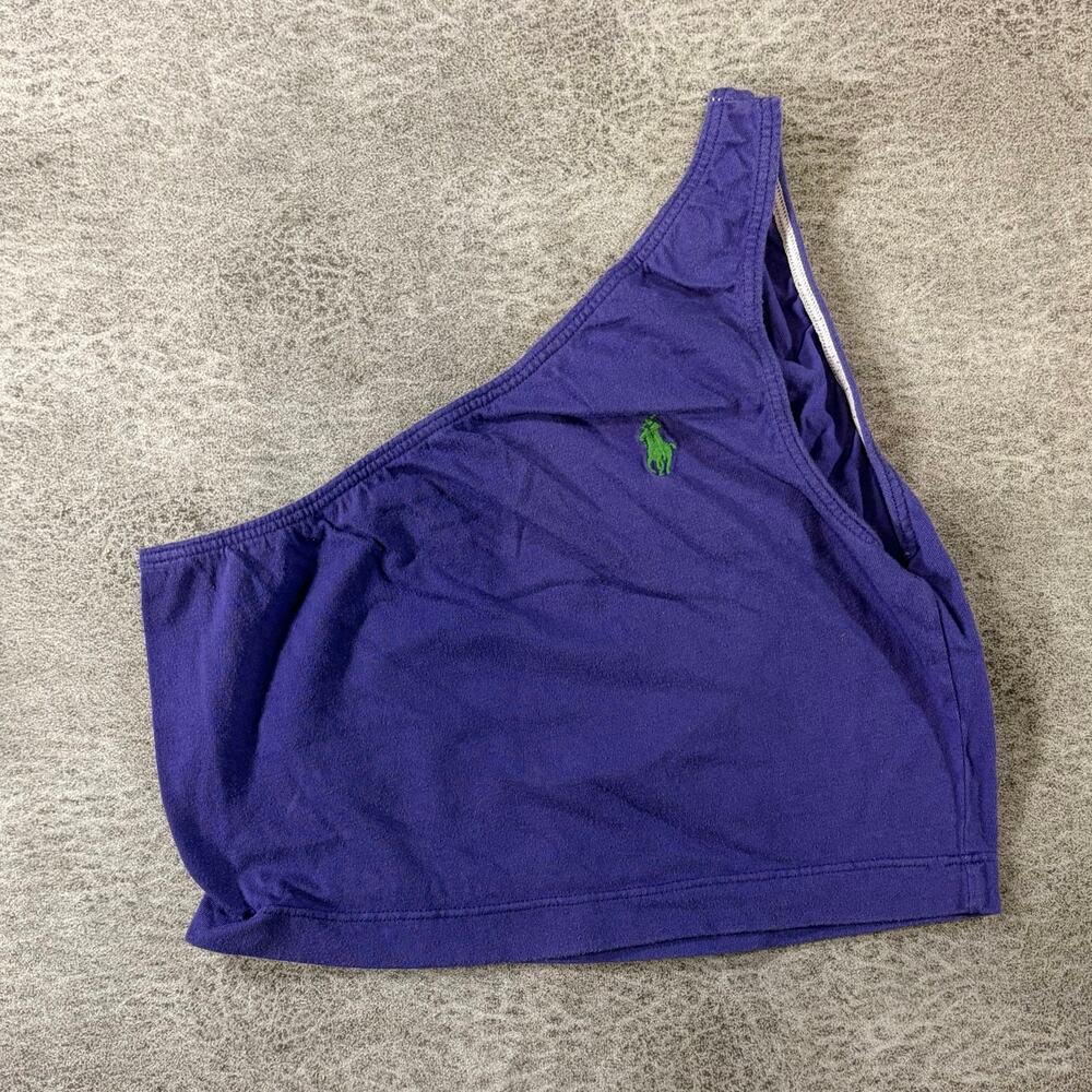 Reworked Polo Ralph Lauren One Shoulder Crop Top
